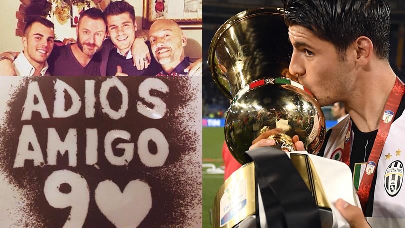 Serie A Juventus, quella foto con Morata: «Adios Amigo»