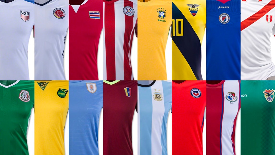 Coppa America, ecco le maglie di tutte le squadre partecipanti