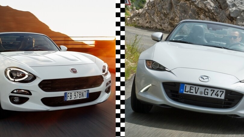 Fiat 124 Spider vs Mazda MX-5, sfida tra spider
