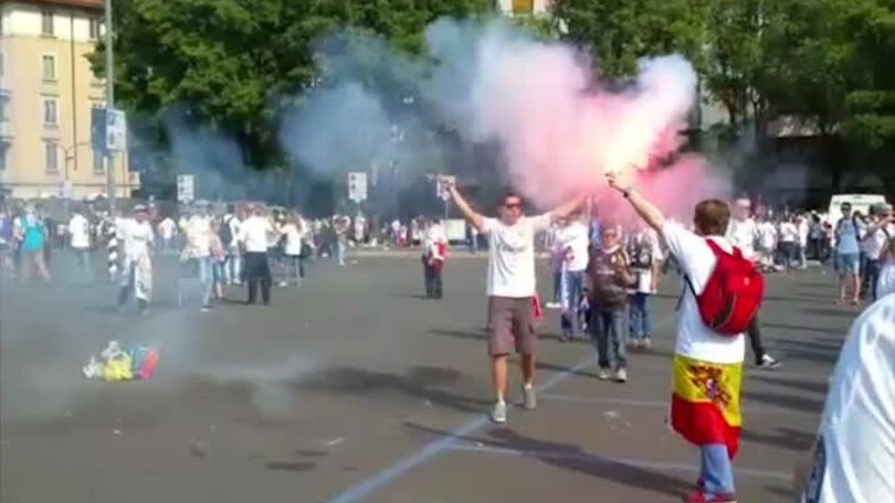 Champions: il villaggio dei tifosi del Real Madrid