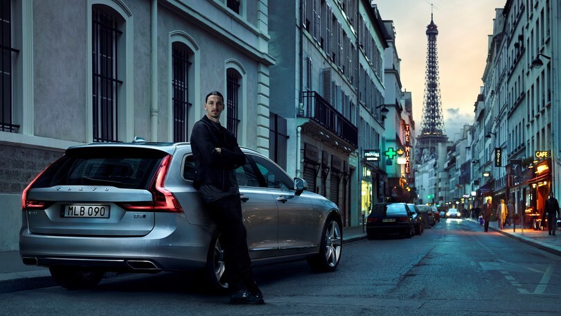 Ibrahimovic agli Europei a bordo della Volvo V90