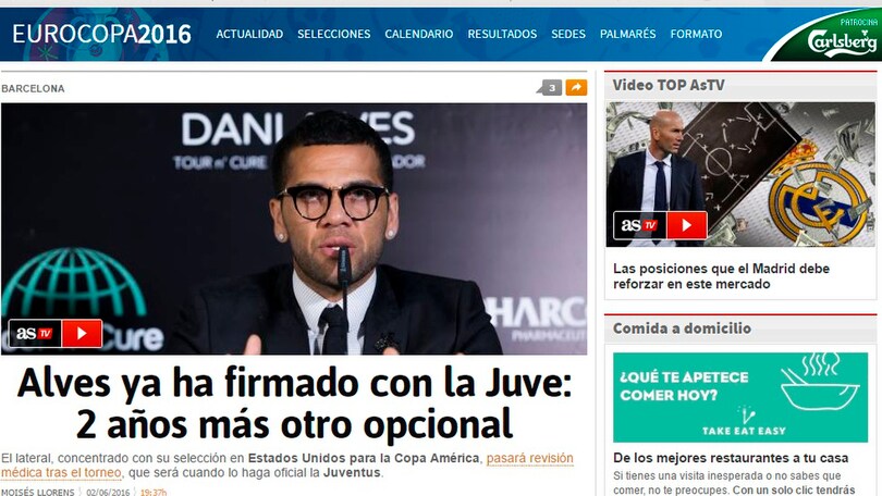 Calciomercato, dalla Spagna: «Dani Alves ha firmato con la Juventus»