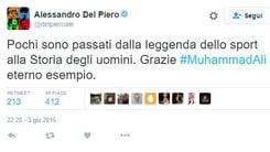 Muhammad Ali, il cordoglio sui social