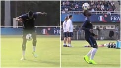 Pogba freestyler in allenamento: che sfida con Sagna