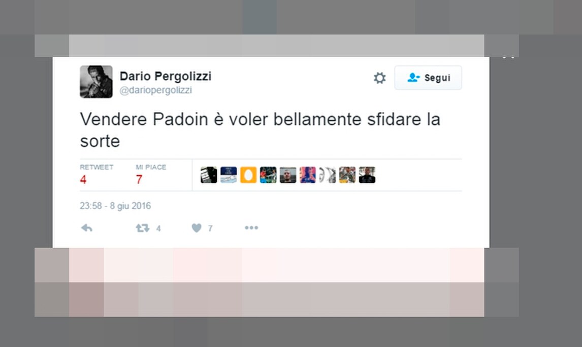 Calciomercato, Padoin al Cagliari? Tifosi Juve in rivolta