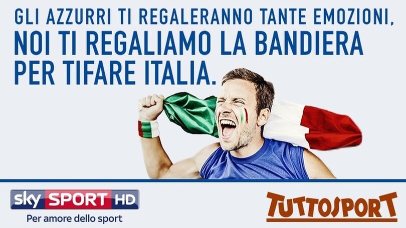 Tuttosport ti regala la bandiera dell'Italia