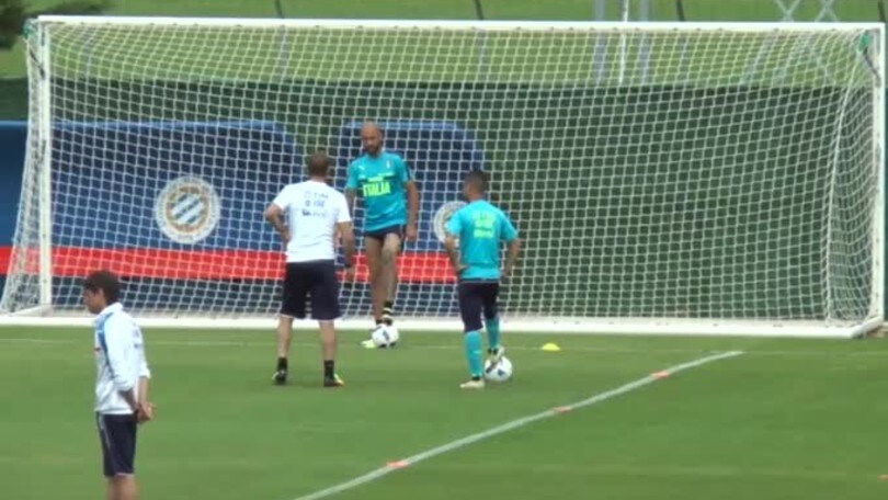 Euro2016: azzurri in campo per l'allenamento