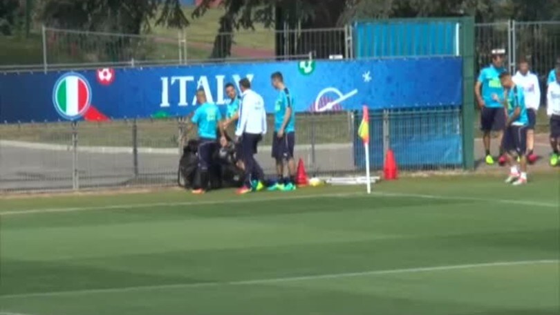 Euro2016: l'allenamento degli azzurri