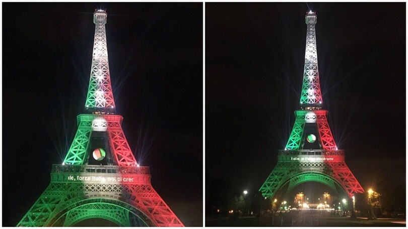 Italia da impazzire e la Tour Eiffel si fa tricolore