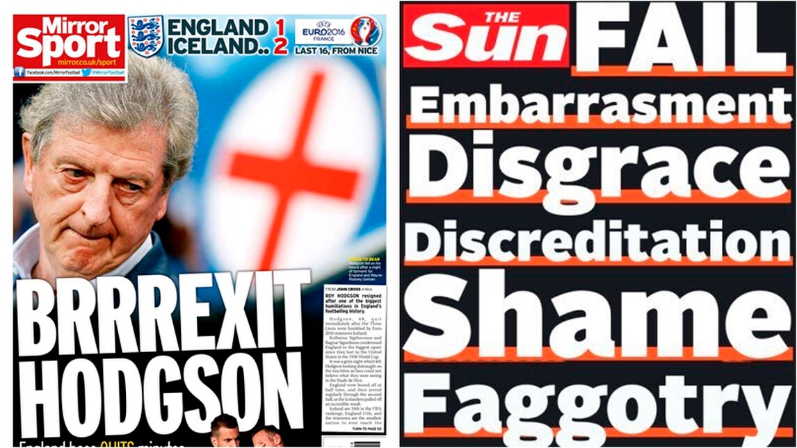 Inghilterra out, tabloid scatenati: «Stupidi, ha vinto l'Islanda»