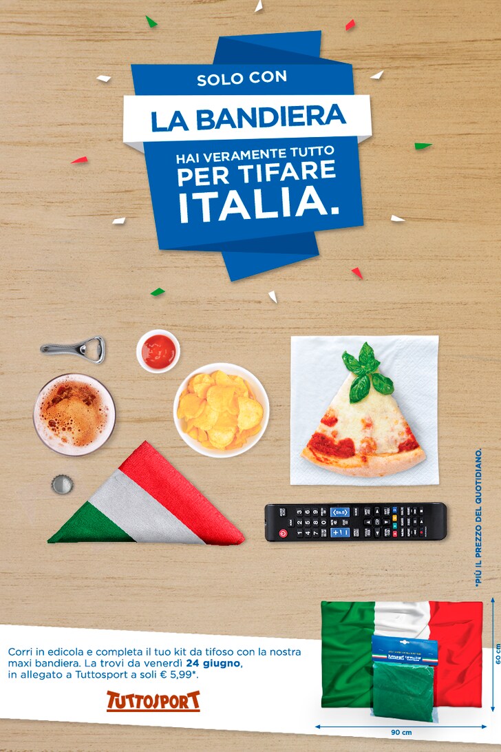 Tifa Italia con la nostra bandiera in edicola