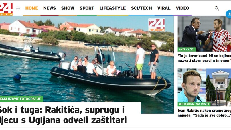 Hooligans assaltano villa di Rakitic, lui fugge in motoscafo