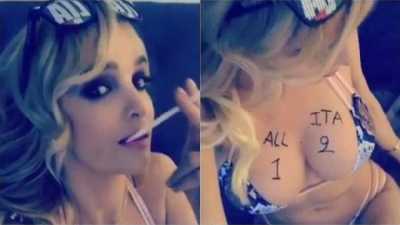 La sexy Virginie Caprice: «Vince l'Italia». Ma la bandierina...