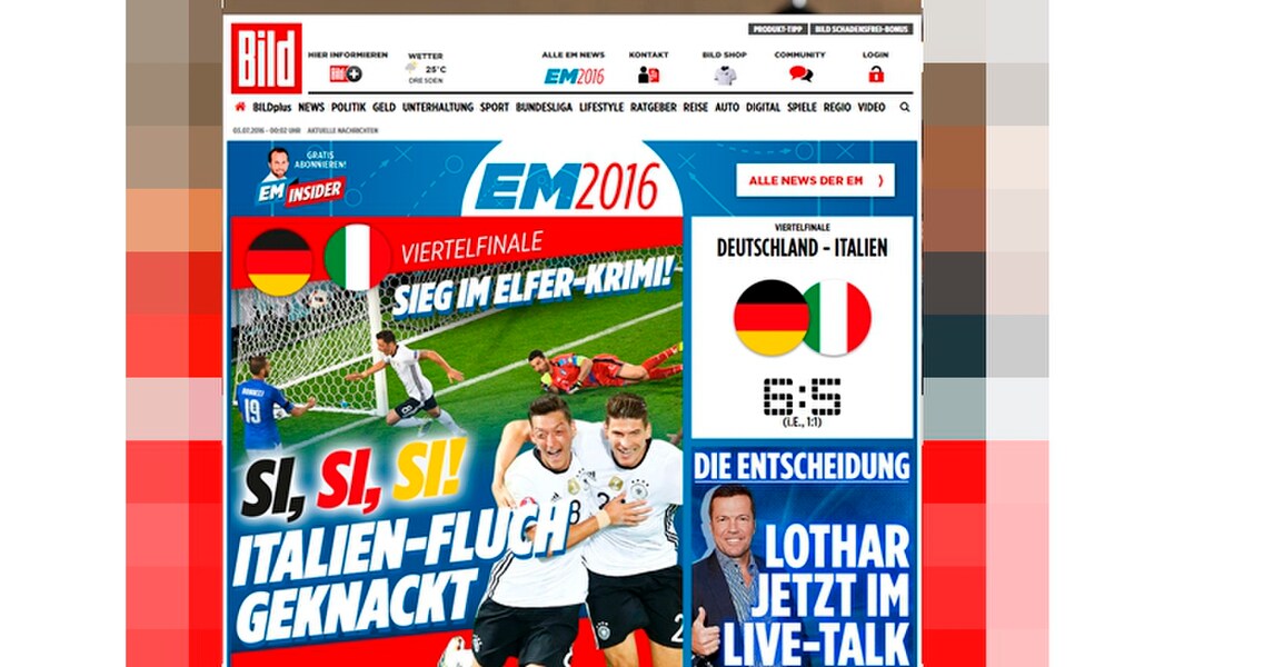 Euro 2016, ecco come la stampa tedesca celebra la vittoria della Germania