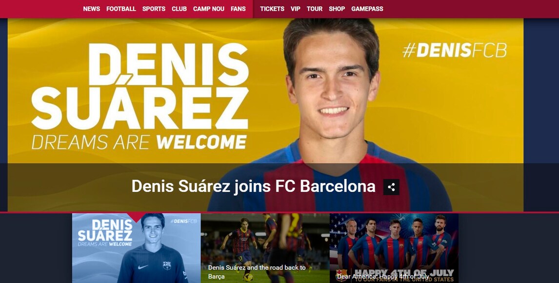 Calciomercato: Denis Suarez è un nuovo giocatore del Barcellona