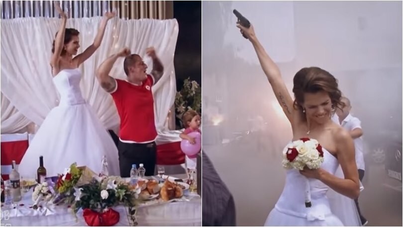 Fumogeni e spari in aria della sposa: il matrimonio degli ultras bulgari