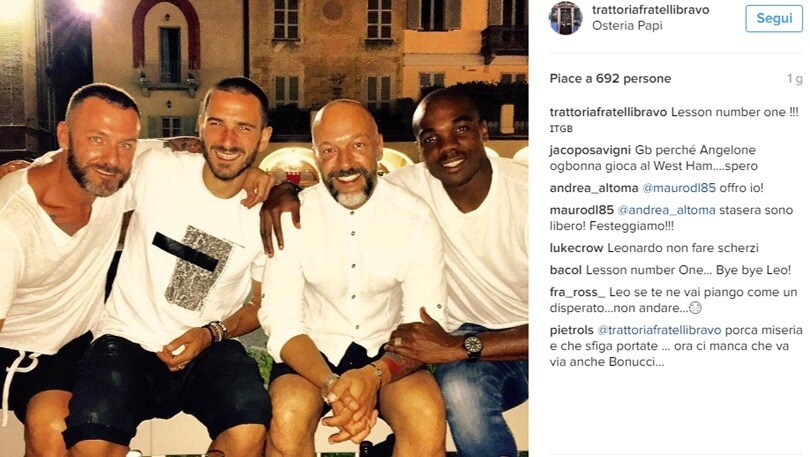 Calciomercato Juventus, la foto di Bonucci che spaventa i tifosi