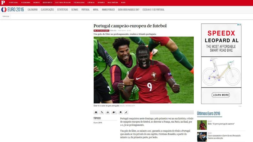 Euro 2016, la vittoria del Portogallo sui quotidiani portoghesi e francesi