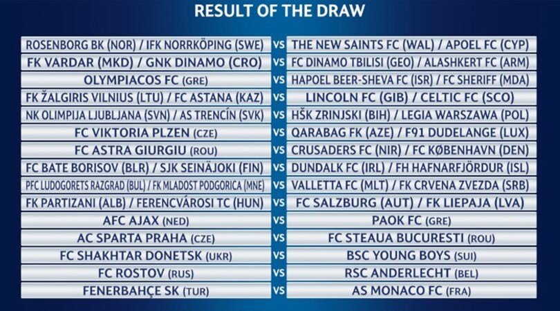 Champions League, terzo turno preliminare: c'è Fenerbahce-Monaco