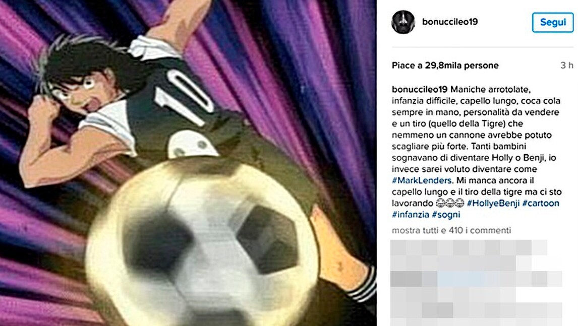 Holly e Benji, anche Bonucci e Chiellini celebrano 30 anni d'amore