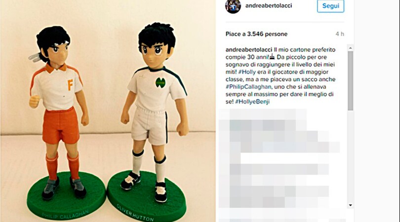 Holly e Benji, anche Bonucci e Chiellini celebrano 30 anni d'amore