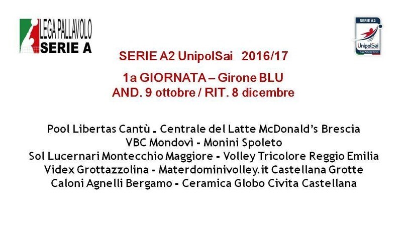 Il calendario di Serie A2 Unipolsai 2016/17
