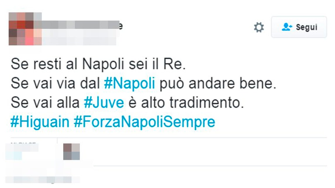 Higuain, tifosi del Napoli furiosi: «Alto tradimento»