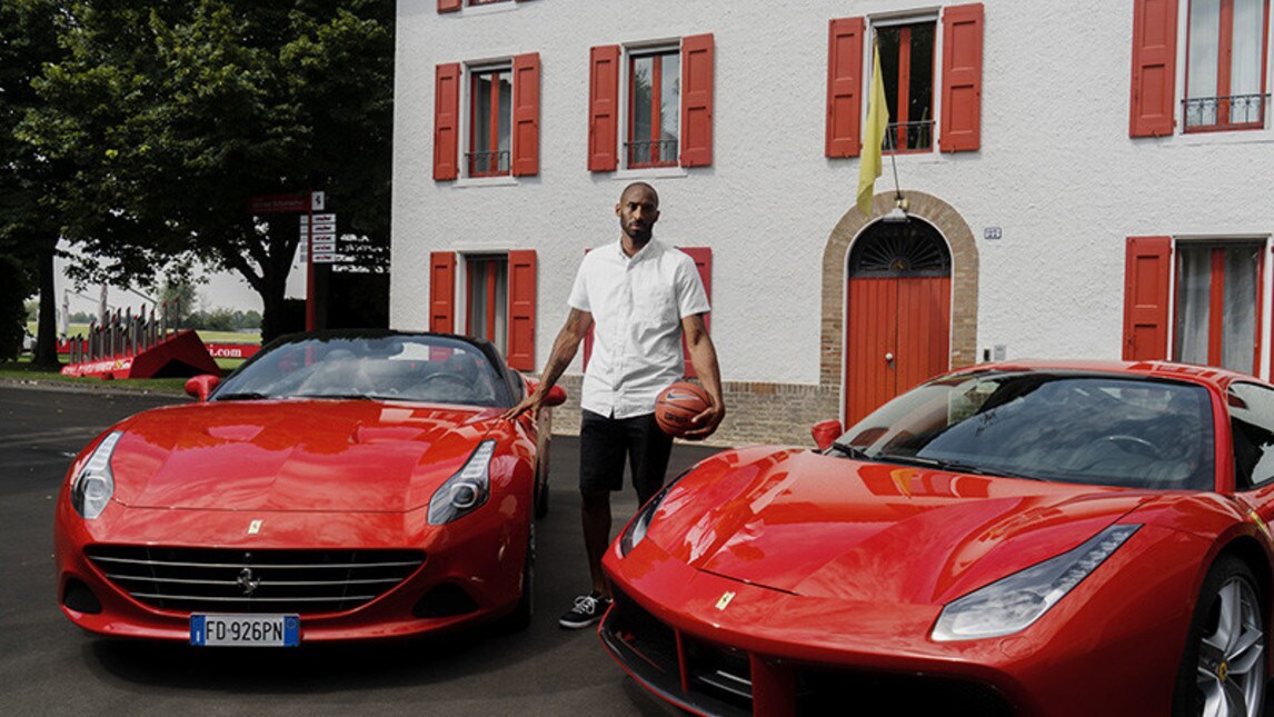 Kobe Bryant, la leggenda in pista su Ferrari