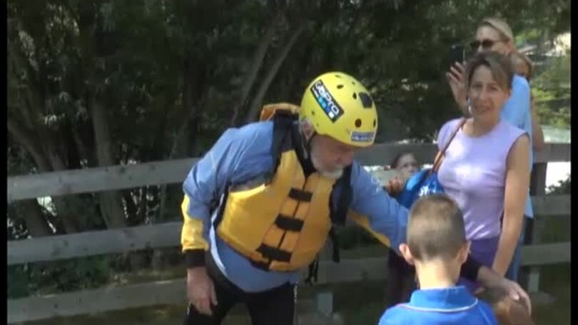 De Laurentiis lascia la val di Sole con una discesa in rafting