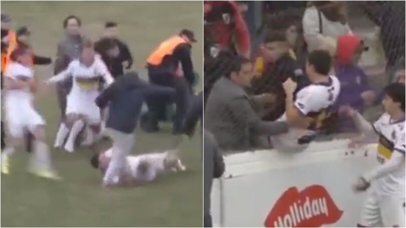 Tifosi violenti, i calciatori scappano dal campo