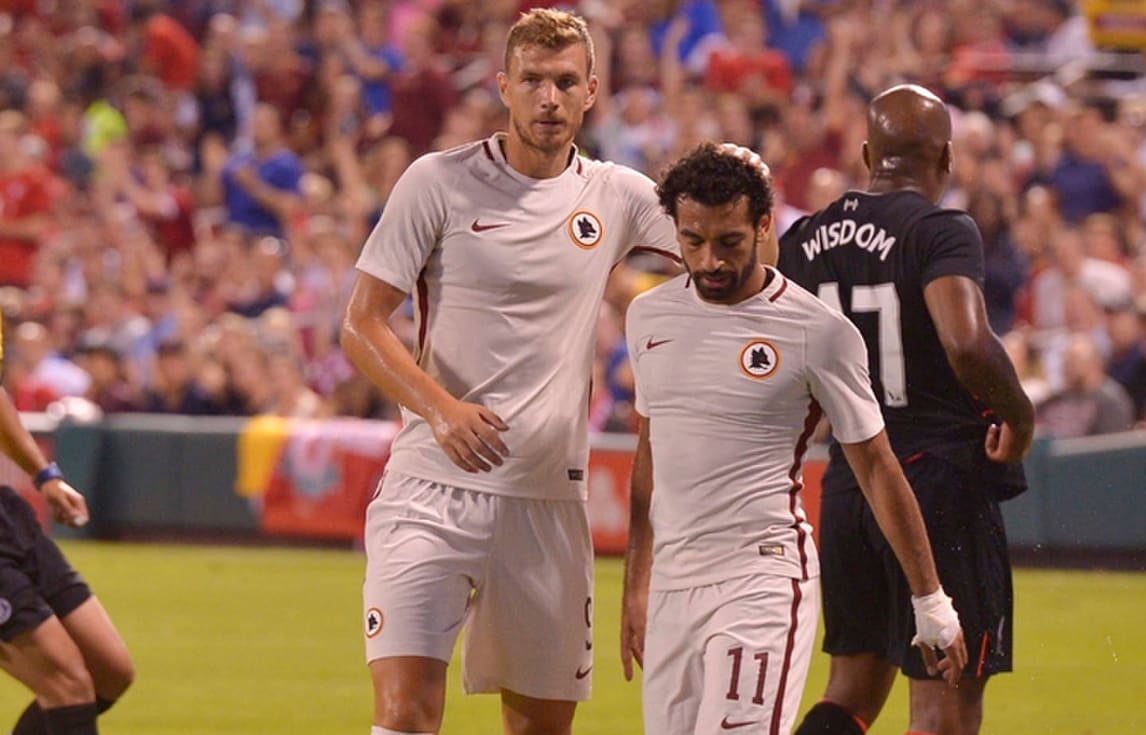 Roma, Dzeko e Salah stendono il Liverpool. Spalletti: «Arriva Fazio»