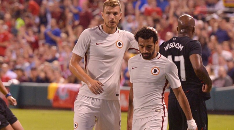 Roma, Dzeko e Salah stendono il Liverpool. Spalletti: «Arriva Fazio»
