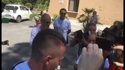 L'arrivo di Zielinski a Villa Stuart per le visite mediche