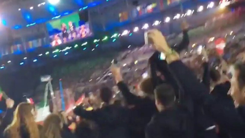 Rio 2016, l'ingresso degli atleti italiani al Maracanà