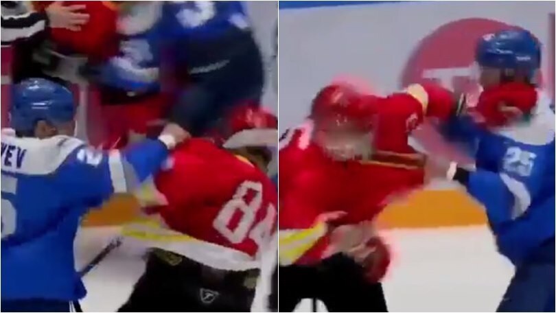 Hockey, il giocatore perde la testa e aggredisce tutti gli avversari