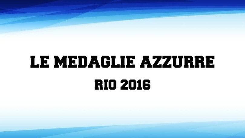 Rio 2016, tutte le medaglie dell'Italia