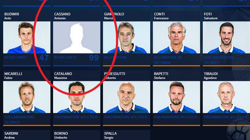 Calciomercato Sampdoria, la foto di Cassano sparisce dal sito