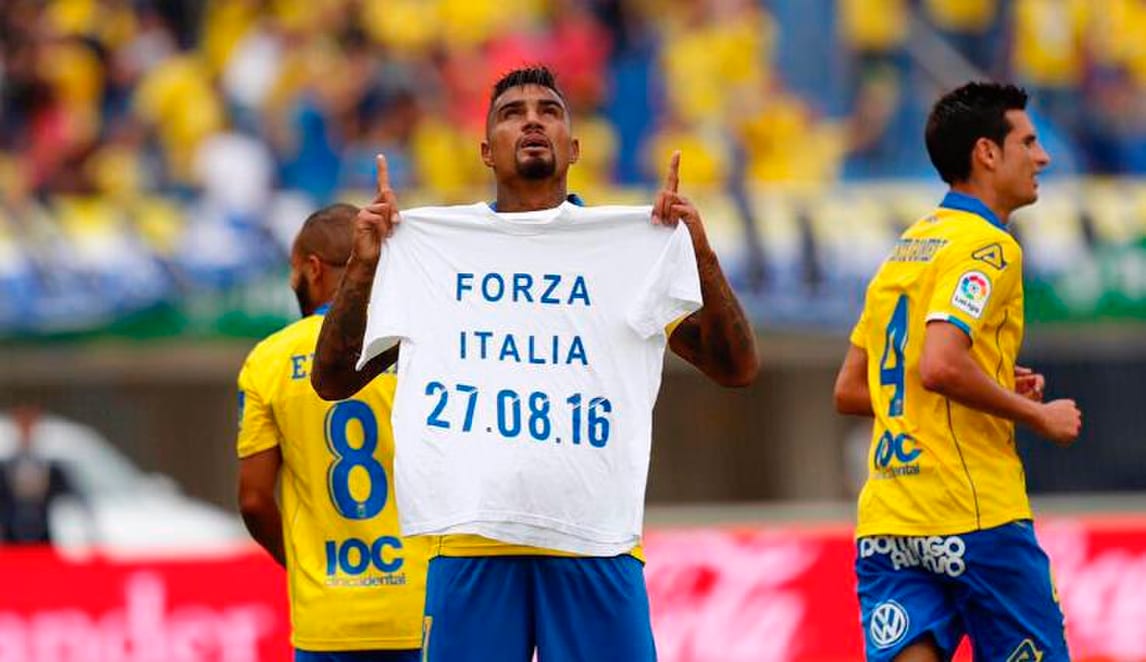 Maglia per le vittime del sisma. Boateng sarà multato