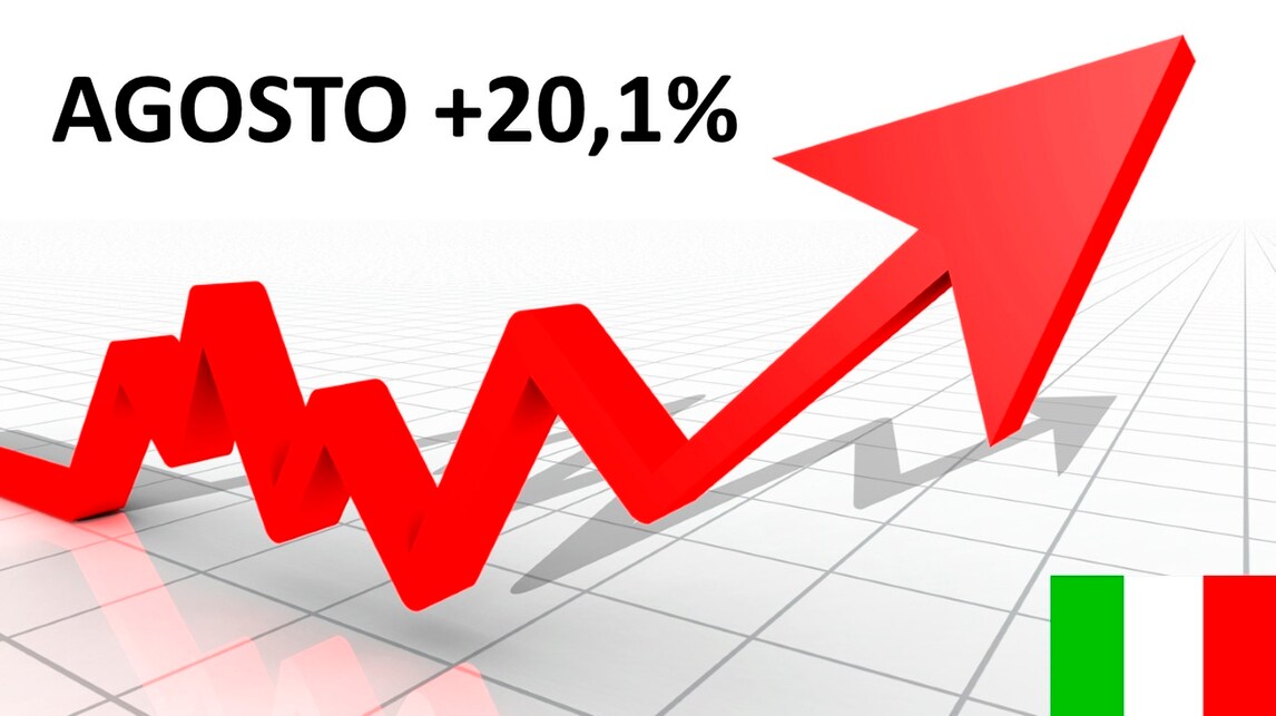Mercato auto italia, nel mese di agosto +20,1%