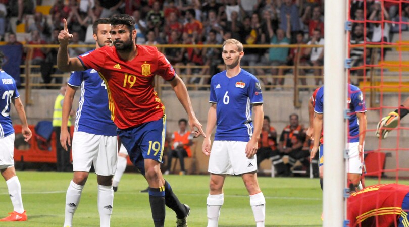 Qualificazioni Russia 2018, Spagna-Liechtenstein 8-0, Albania-Macedonia sospesa per maltempo