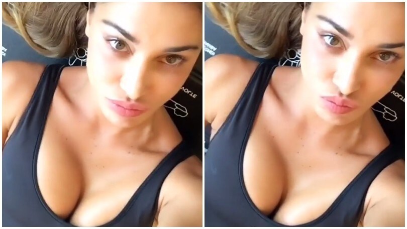 Belen Rodriguez: il rientro in palestra è sexy