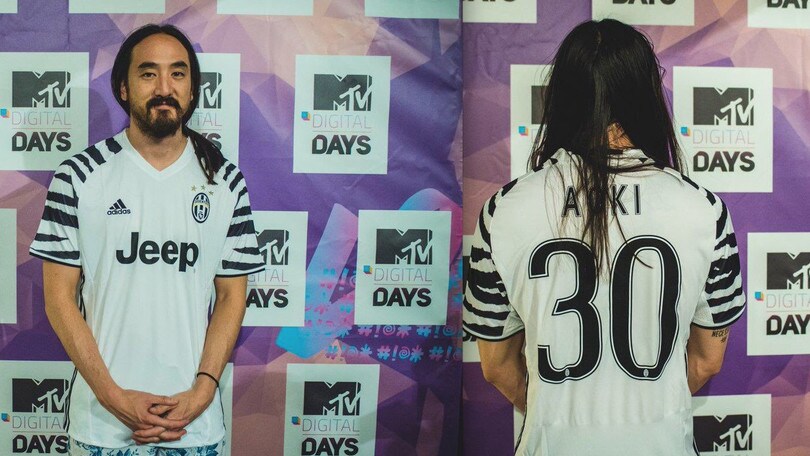 La stella degli MTV Digital Days di Venaria Steve Aoki dà il ritmo con la Juventus
