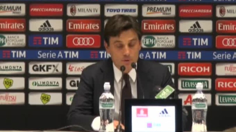 Montella: "Il pari sarebbe stato più giusto"
