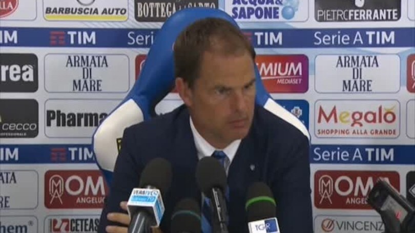 De Boer: "Risultato meritato, abbiamo giocato bene"