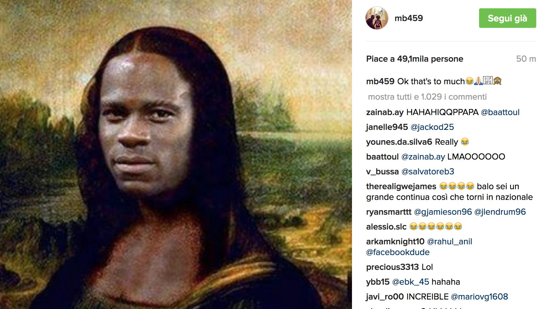 Riecco il vero Balotelli.... Versione Monnalisa da pallone d'oro