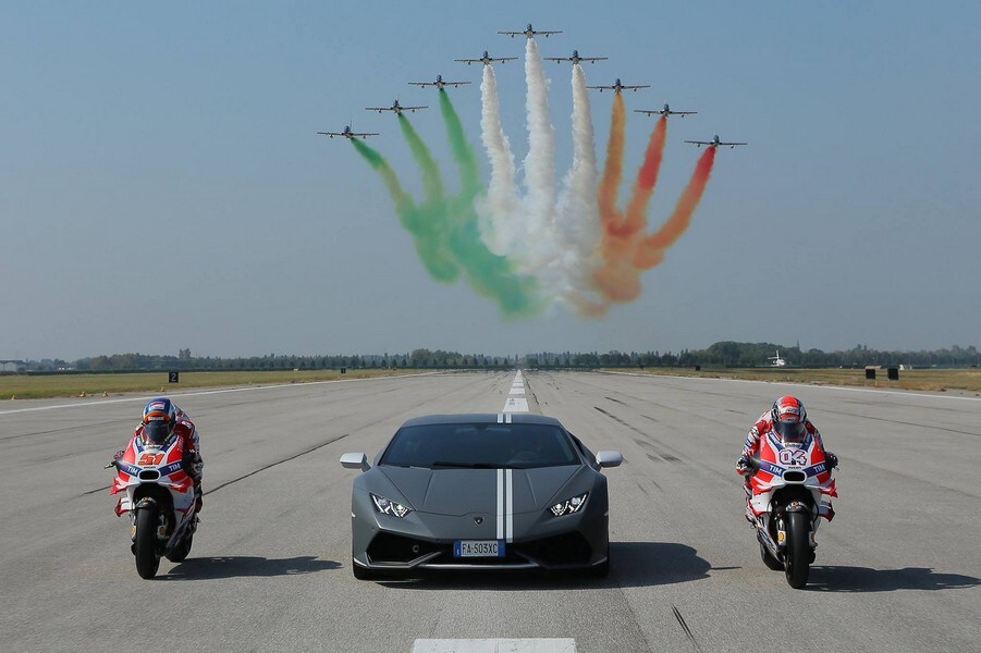 Lamborghini, Ducati e Frecce, il Tricolore della velocità