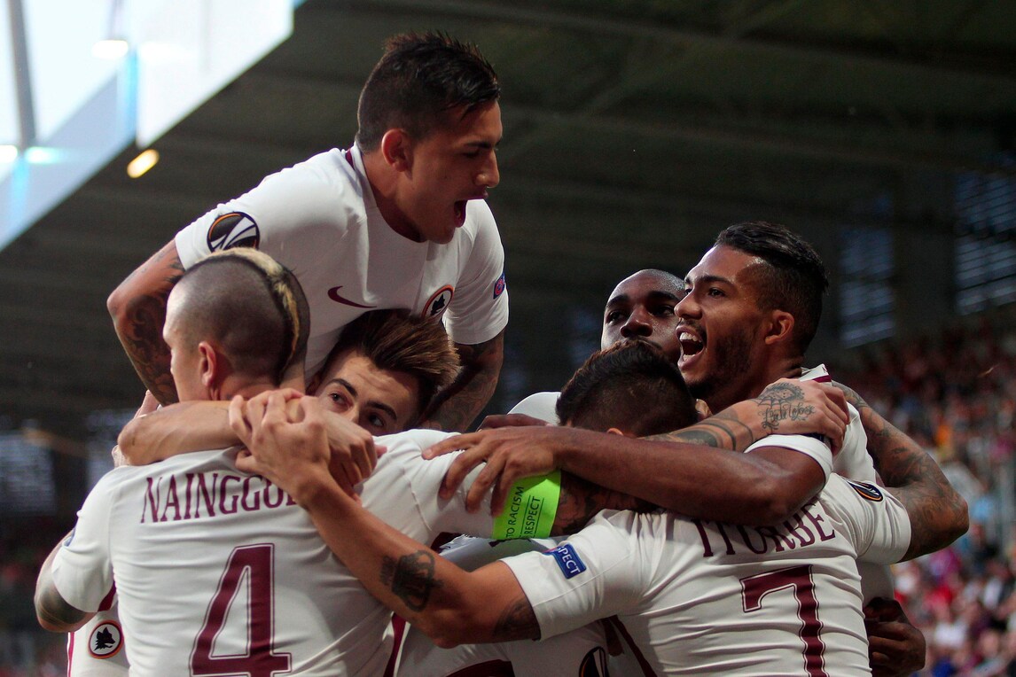Europa League, alla Roma non basta Perotti: il Plzen strappa il pari