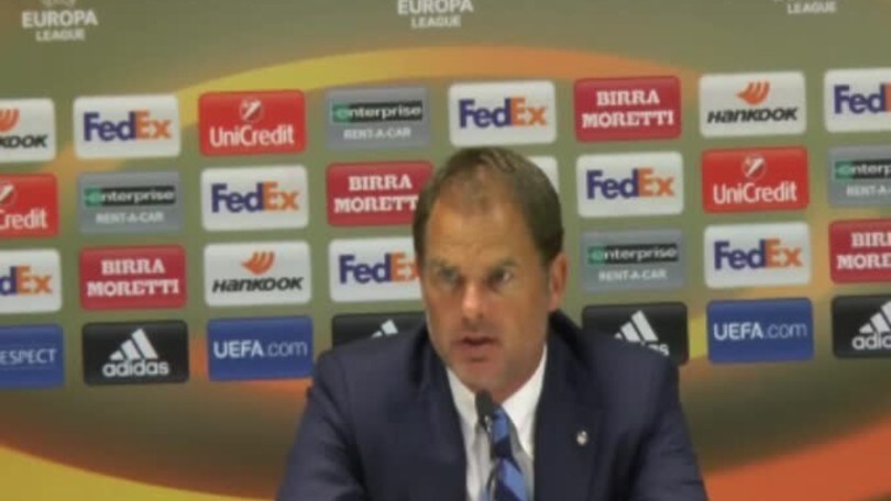 De Boer: "Dobbiamo lavorare duro"