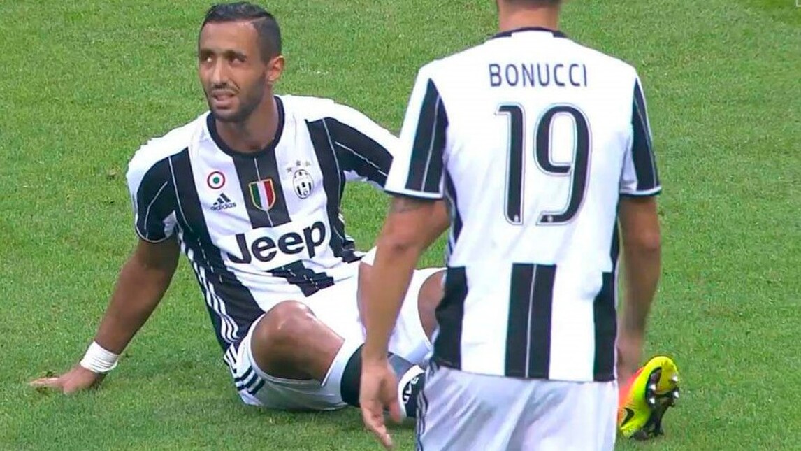 Inter-Juventus, infortunio per Benatia: al 25' entra Barzagli