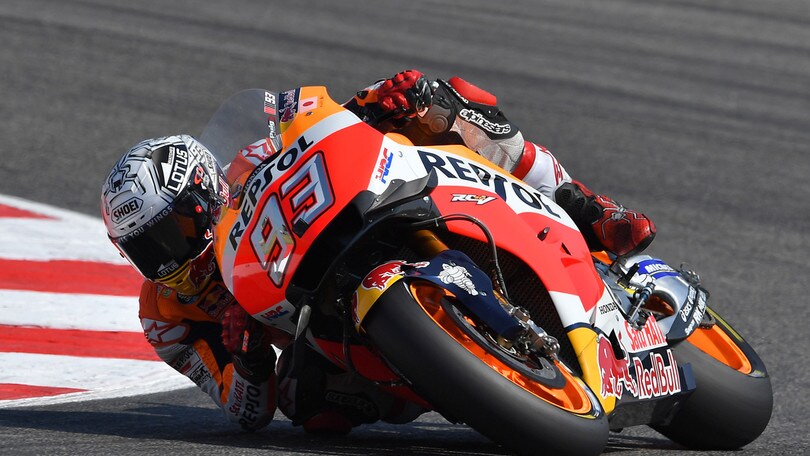 MotoGp, Aragon: Marquez più veloce, Rossi insegue nelle prime libere